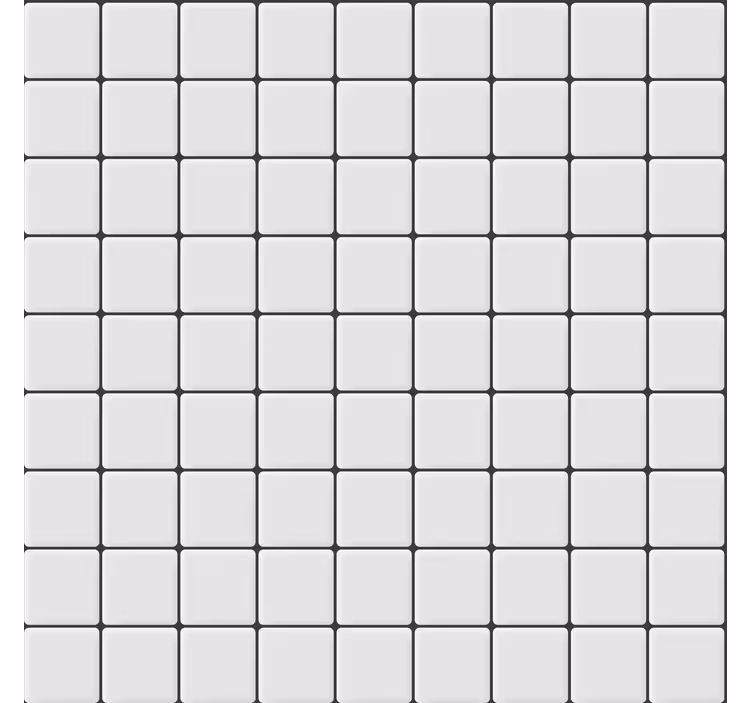 Living room wallpaper white square tiles design - TenStickers