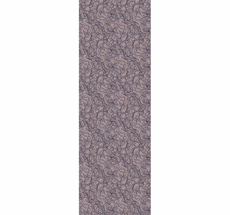Living room wallpaper in abstract paisley design - TenStickers