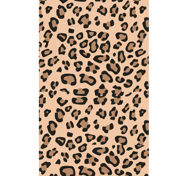 Living room wallpaper modern leopard print - TenStickers