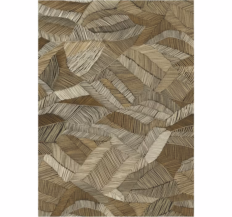 Living room wallpaper abstract geometric earthtones - TenStickers