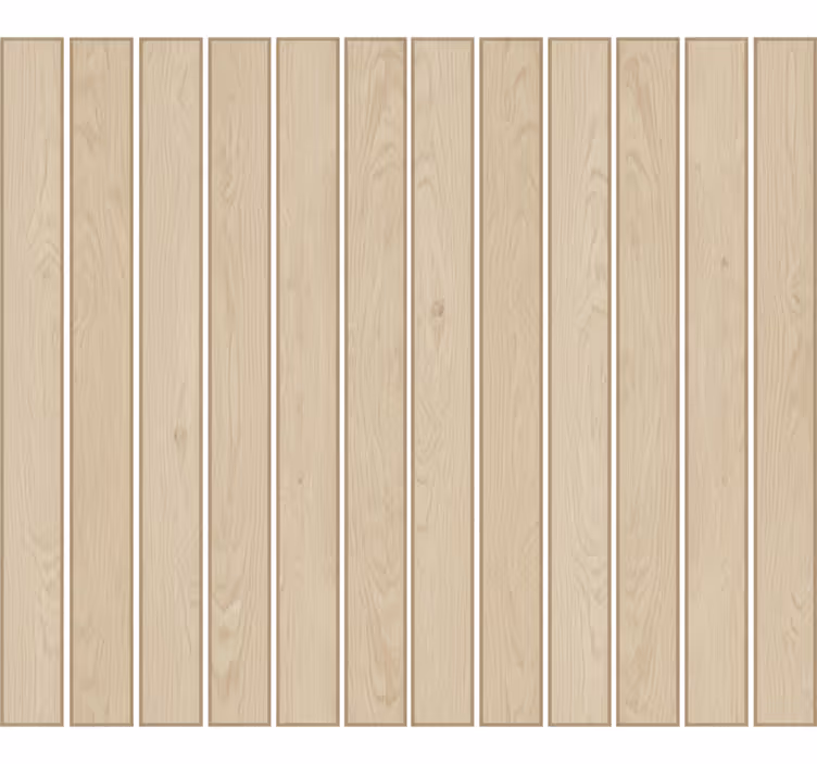 Living room wallpaper light oak slat design - TenStickers