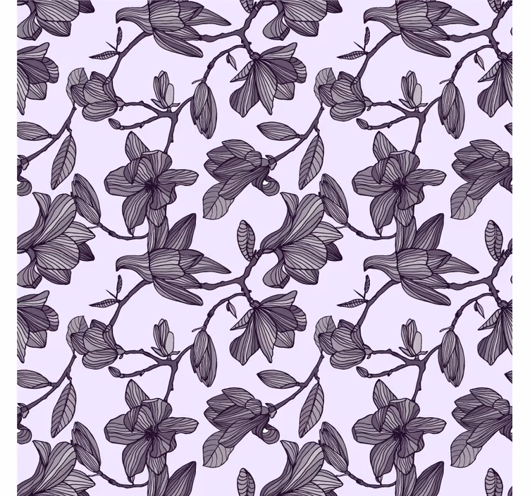 Cute magnolia design bedroom wallpaper - TenStickers