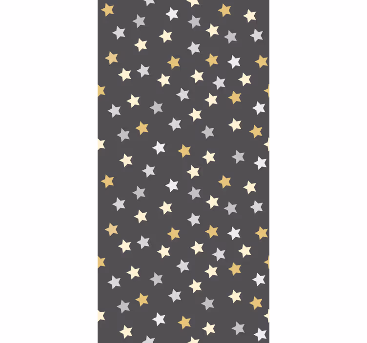 Bedroom wallpaper golden stars kallax design - TenStickers