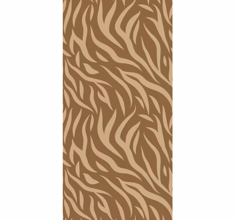Bedroom wallpaper in brown and beige tiger skin - TenStickers