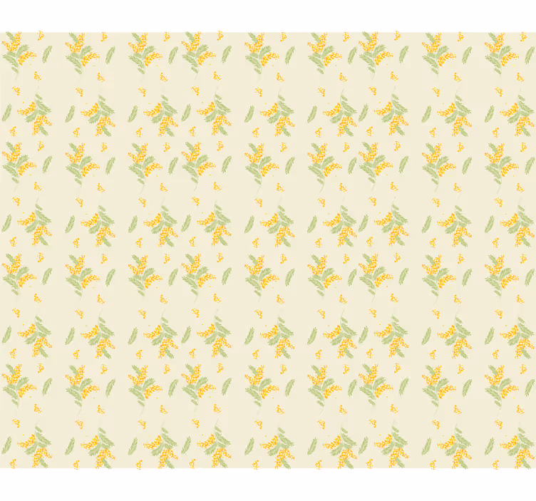 Bedroom wallpaper mimosa pattern light - TenStickers