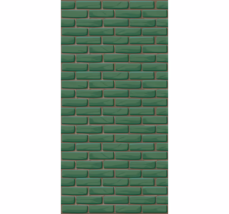 Ornamental wallpaper with brick texture - TenStickers
