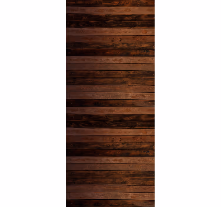 Ornamental wallpaper brown horizontal planks - TenStickers