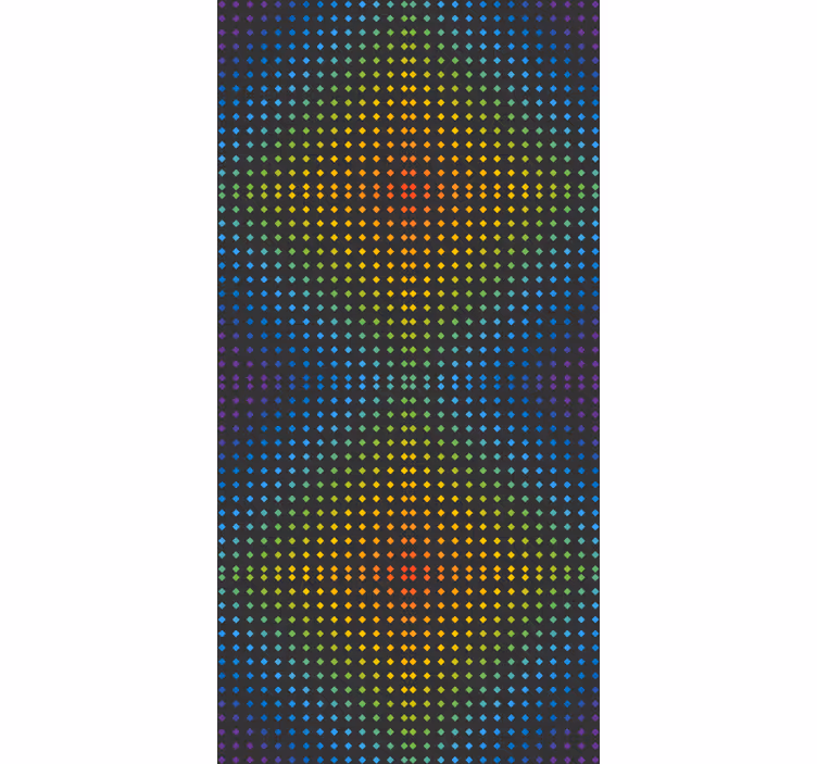 Ornamental wallpaper in a colorful rainbow mosaic - TenStickers