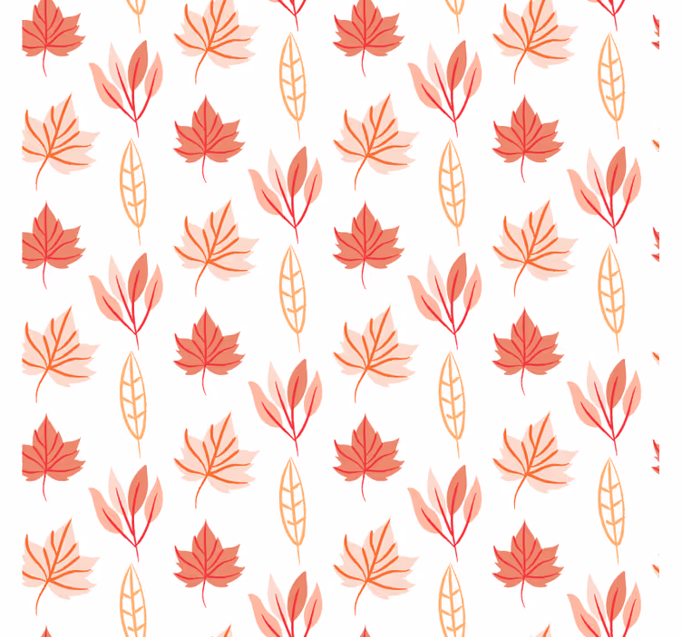 Ornamental wallpaper leaf motif design - TenStickers