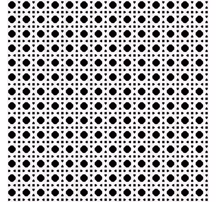 Textured wallpaper in black and white caning - TenStickers