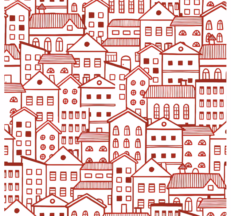 Textured wallpaper modern city comic book style - TenStickers