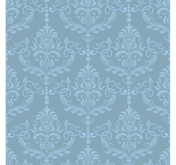Blue elegant baroque bedroom wallpaper - TenStickers