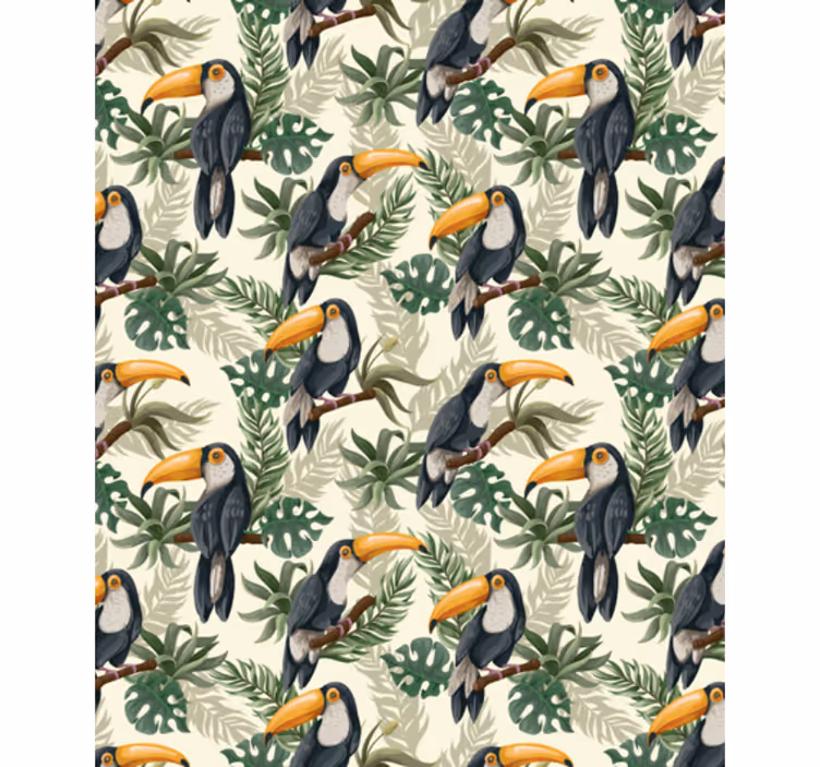 Animal wallpaper jungle toucans - TenStickers