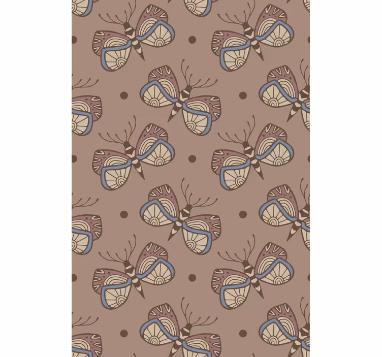 Bedroom wallpaper inspirational vintage butterfly win - TenStickers