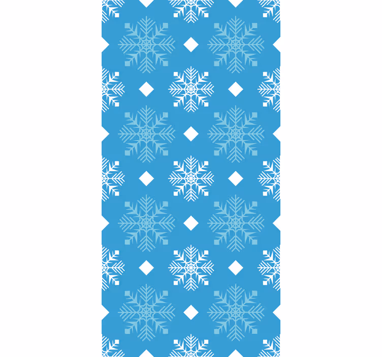 Bedroom wallpaper snowflakes in blue tones - TenStickers