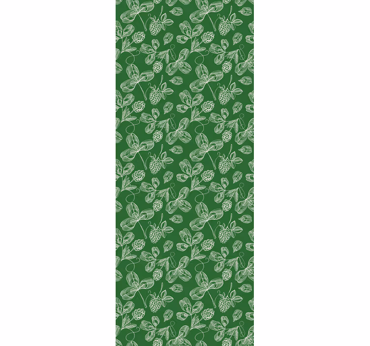 Bedroom wallpaper green magnolia twig design - TenStickers
