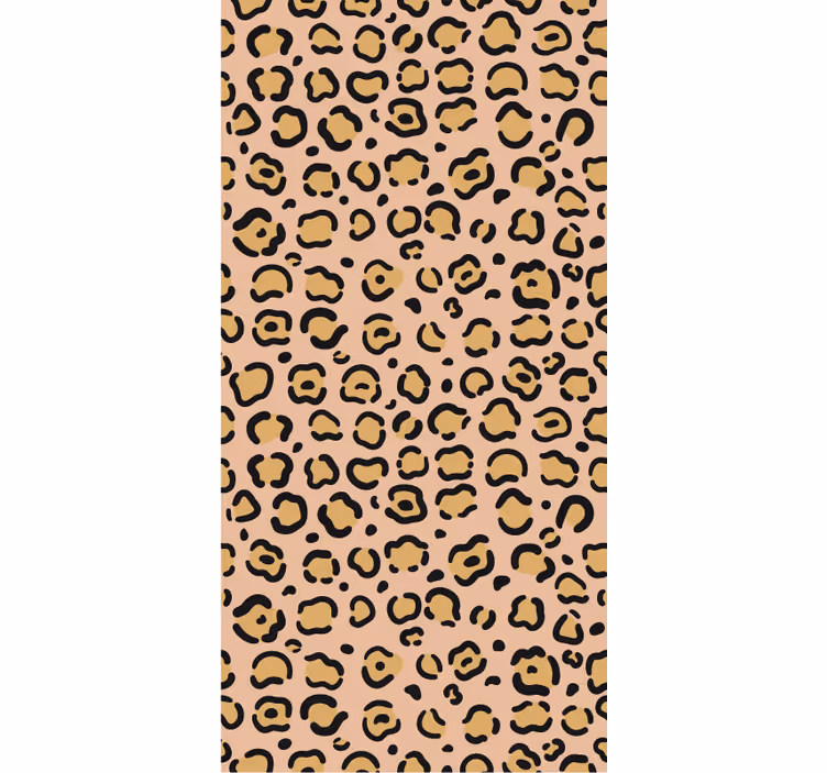 Bedroom wallpaper leopard pastel color print - TenStickers