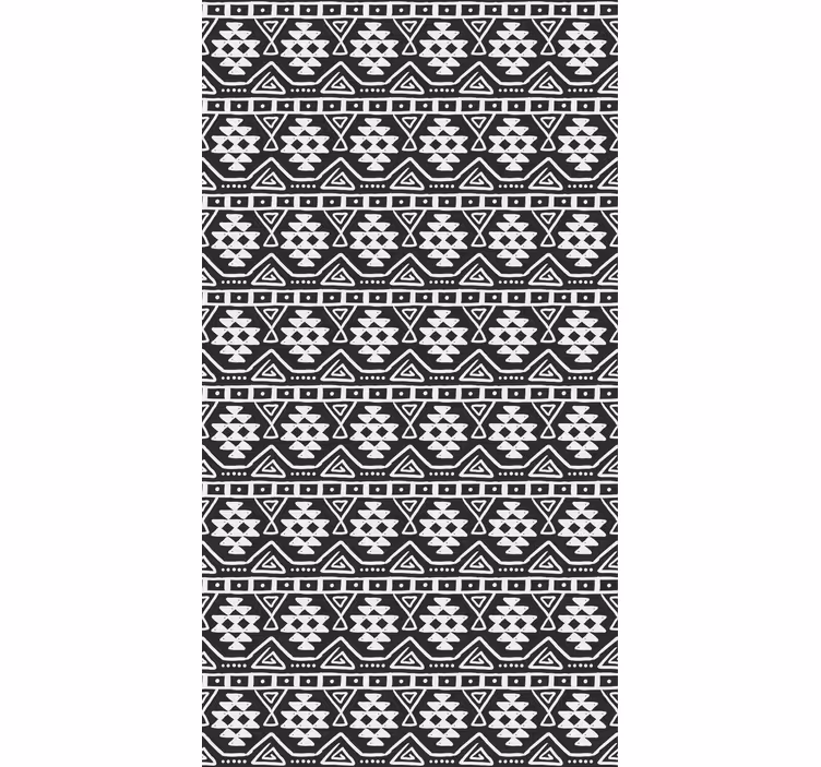 Textured wallpaper black and white boho design - TenStickers