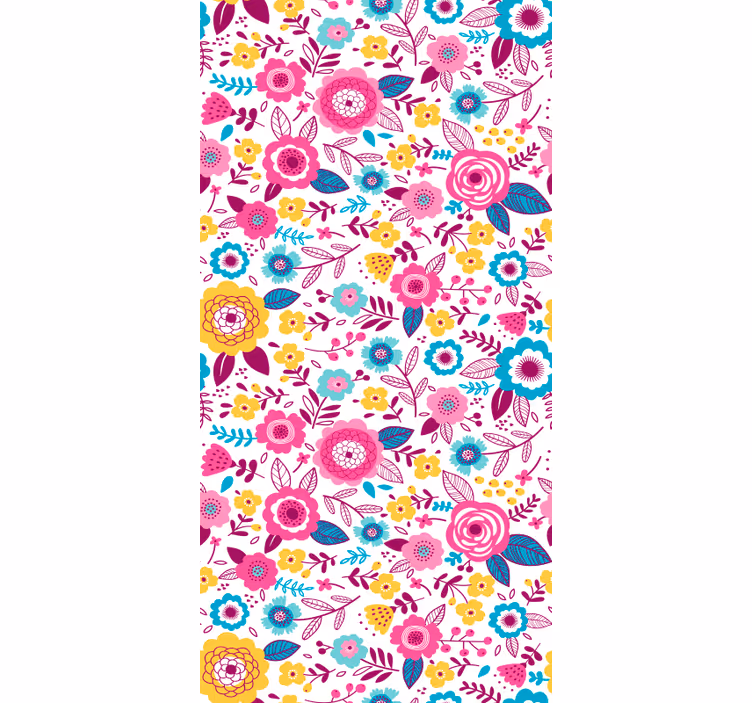 Bedroom wallpaper vibrant botanical inspiration - TenStickers