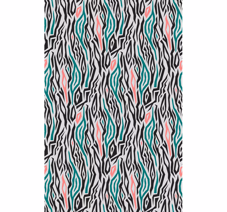 Animal wallpaper in blue and pink zebra - TenStickers