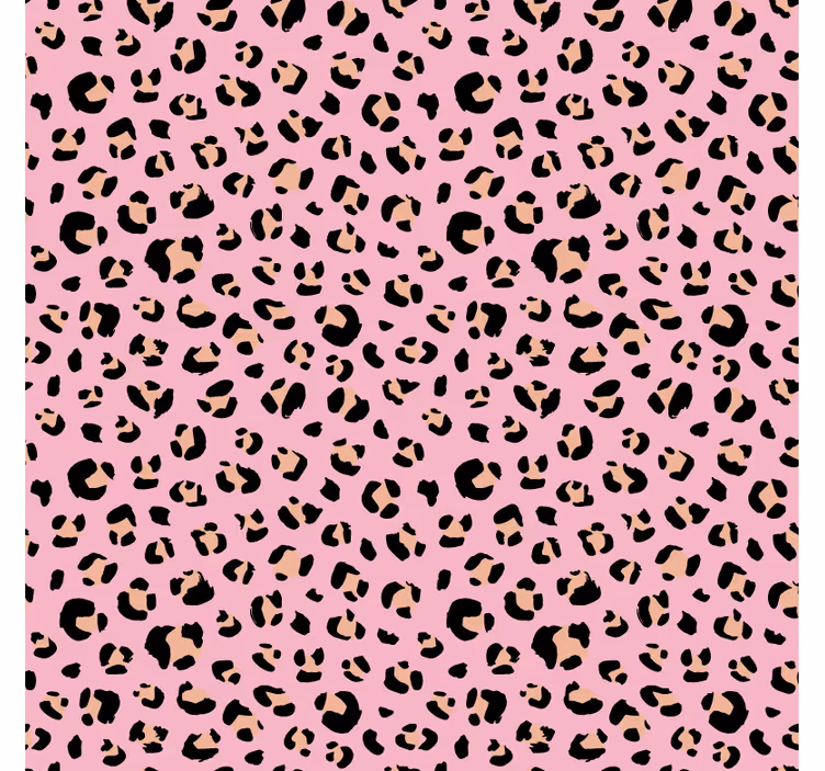 Animal wallpaper black and pink watercolor leopard - TenStickers