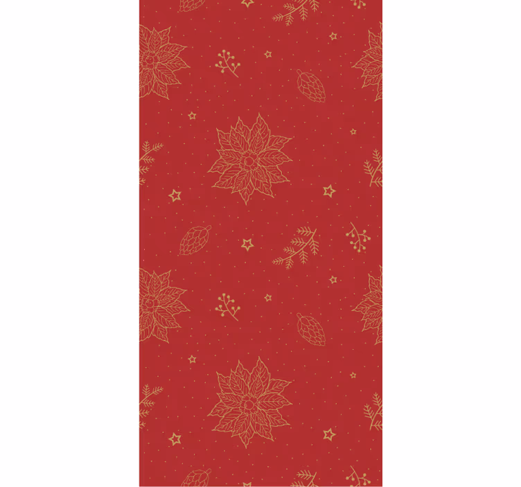 Christmas wallpaper christmas pattern with vintage flowers - TenStickers