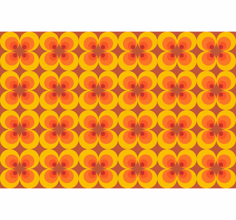 Office wallpaper 70s retro circles - TenStickers