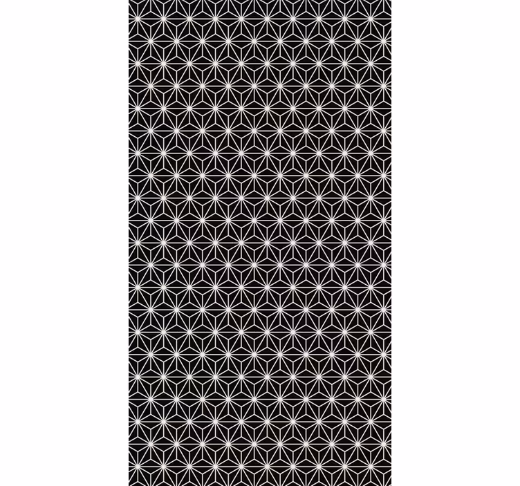 Office wallpaper black and white geometric diamonds - TenStickers