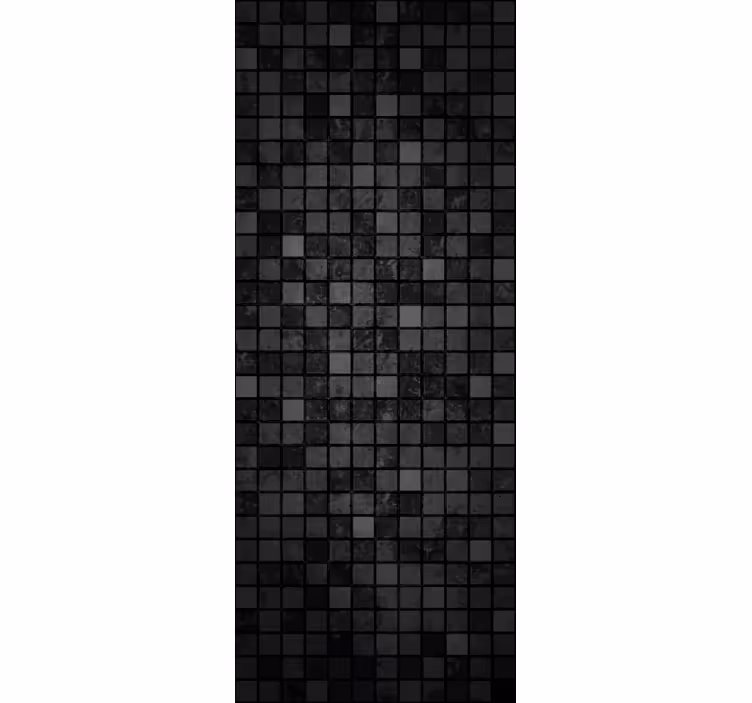 Office wallpaper in black squares - TenStickers
