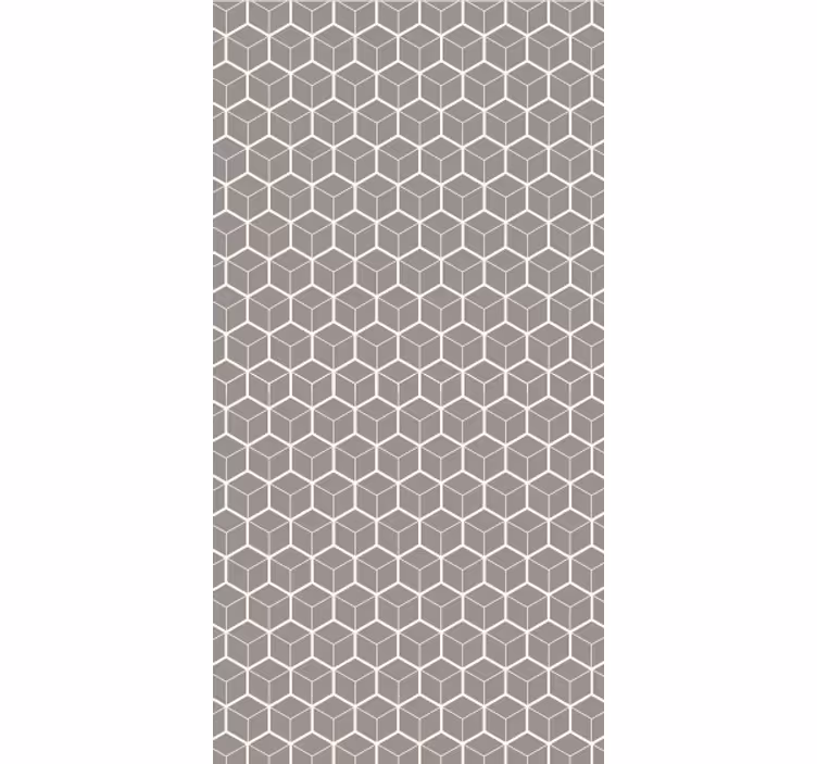 Office wallpaper in gray and white hexagon pattern - TenStickers