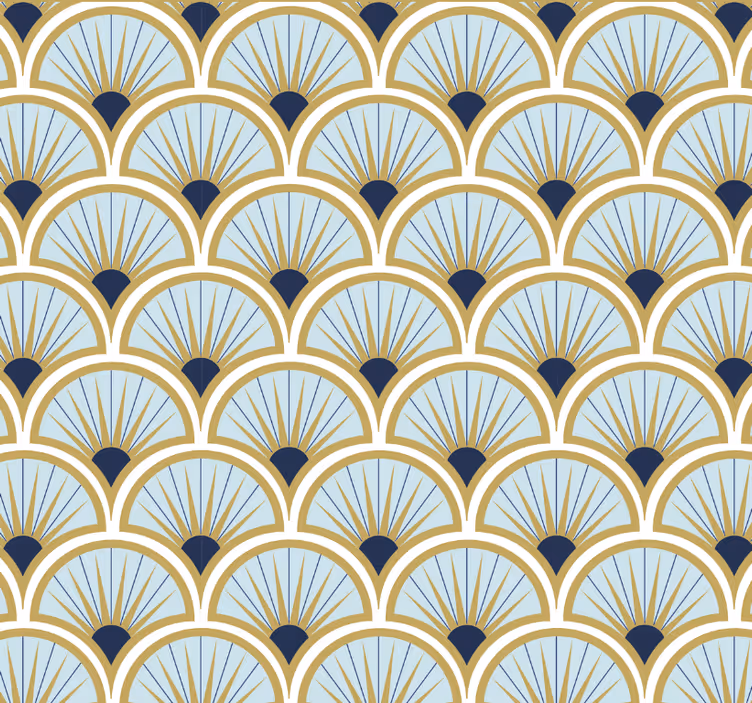 Office wallpaper geometric fan pattern - TenStickers