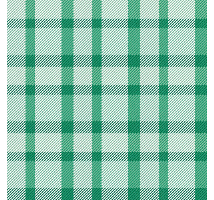 Hallway wallpaper in green and white patterned squares - TenStickers