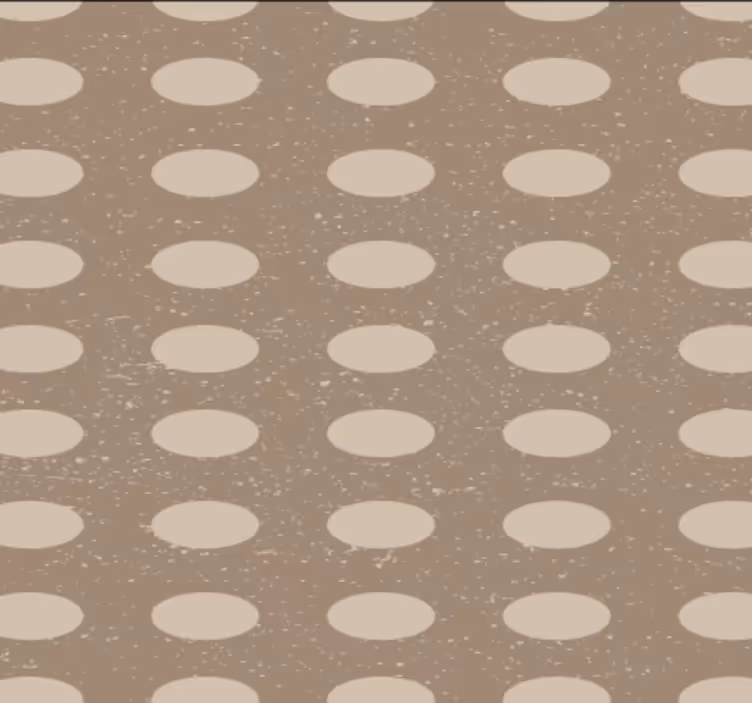 Hallway wallpaper geometric brown circle pattern - TenStickers