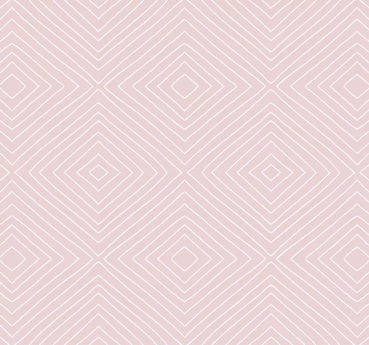 Hallway wallpaper minimalistic pink square pattern - TenStickers