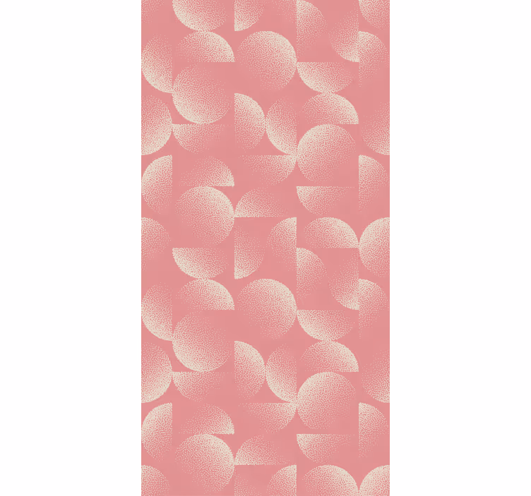 Dining room wallpaper in pastel half circles - TenStickers