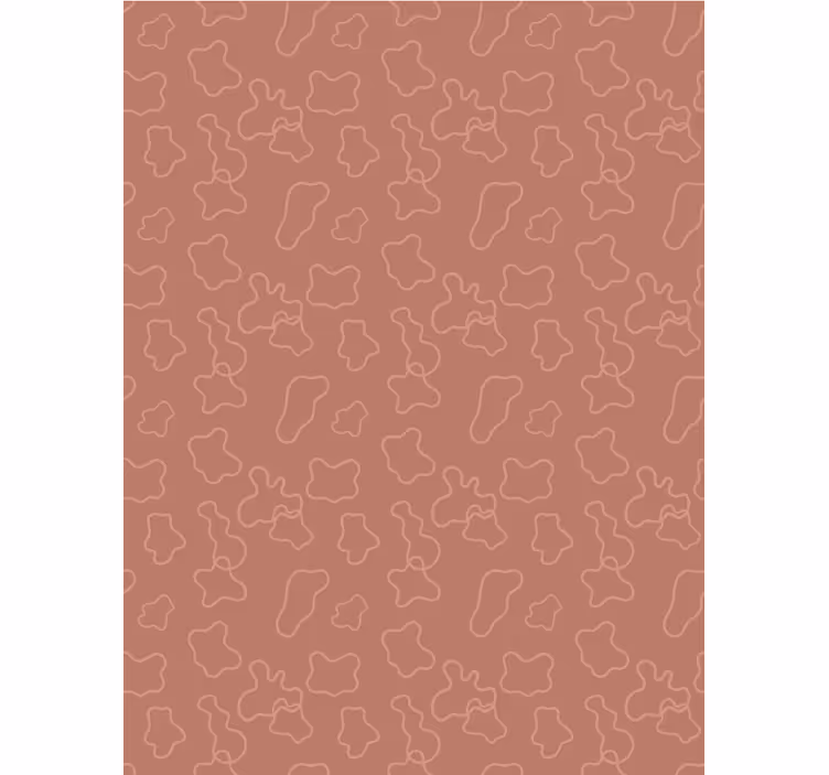 Dining room wallpaper terracotta irregular circles - TenStickers