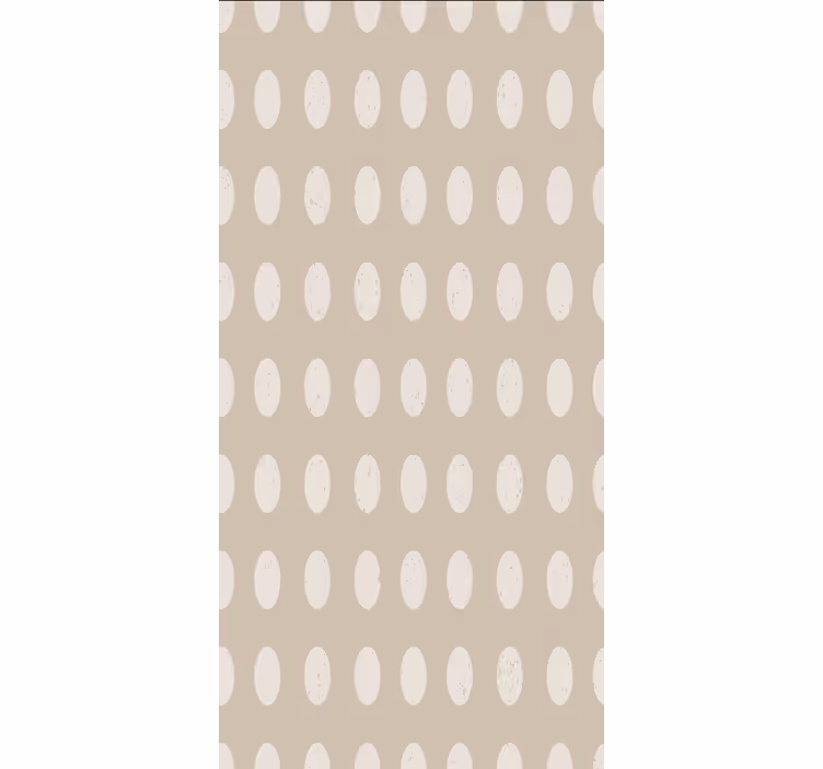 Dining room wallpaper geometric white circle pattern - TenStickers