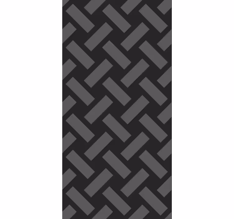 Dining room wallpaper geometric black square pattern - TenStickers