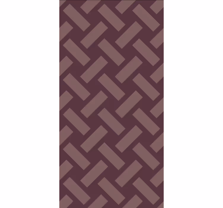 Dining room wallpaper geometric purple square pattern - TenStickers
