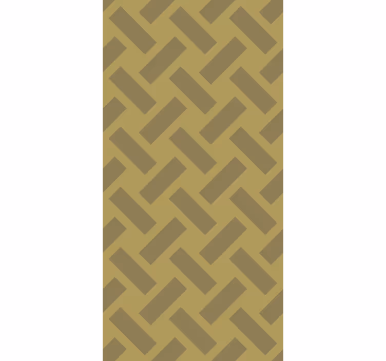 Dining room wallpaper geometric yellow squared pattern - TenStickers