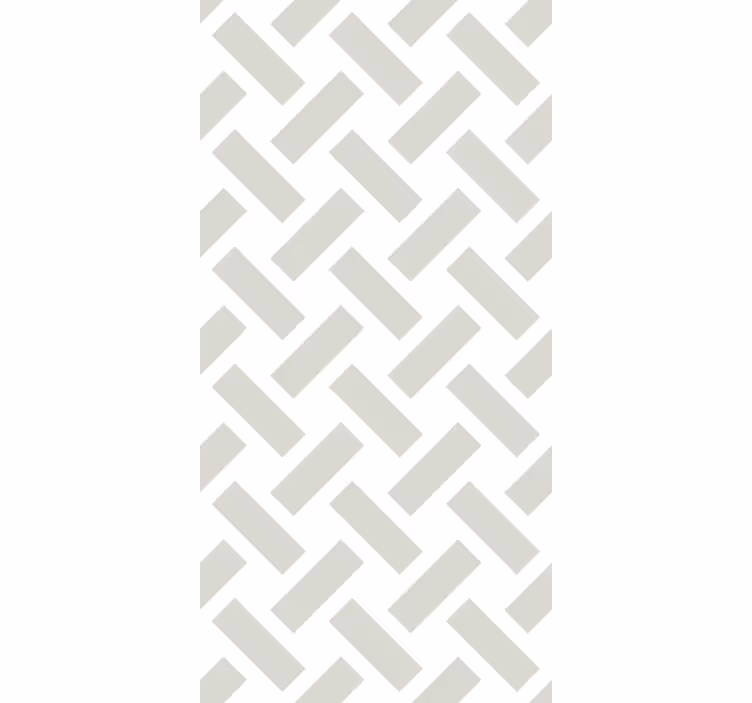 Dining room wallpaper geometric white squared pattern - TenStickers