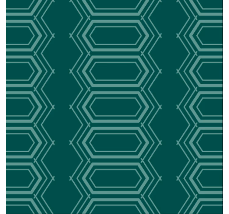 Dining room wallpaper emerald geometric design - TenStickers