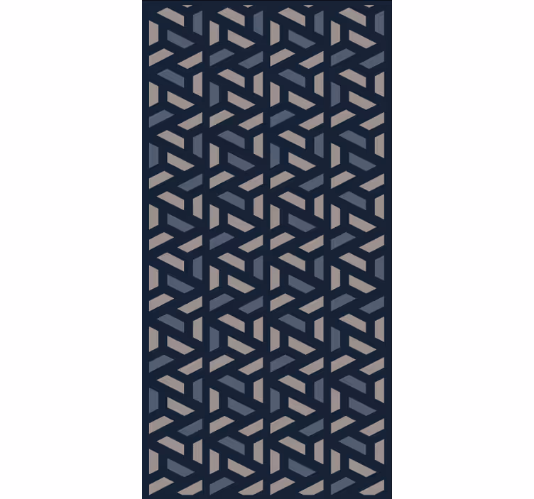 Dining room wallpaper interlocking angles design - TenStickers