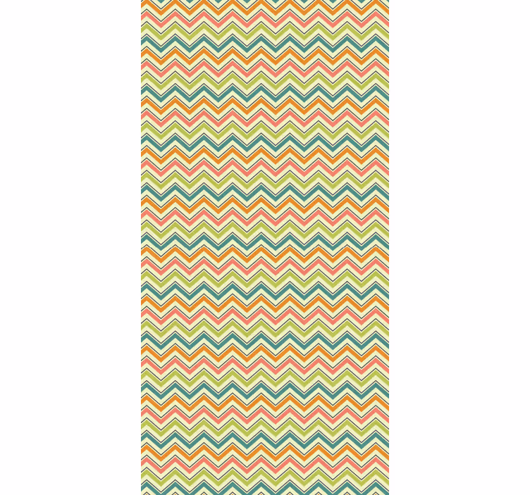 Geometric wallpaper with chevron zigzag pattern - TenStickers