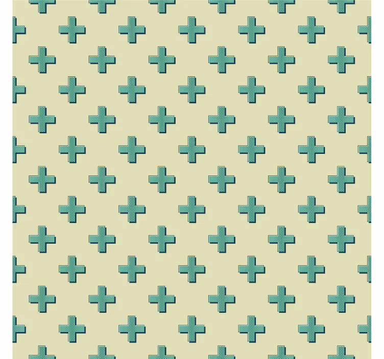 Geometric wallpaper mint plus shapes - TenStickers