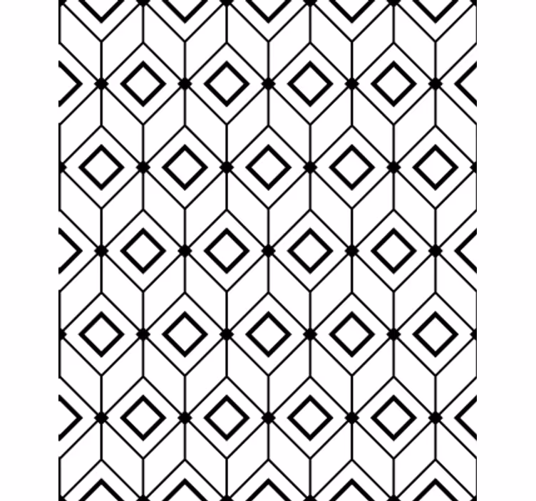 Geometric wallpaper with modern diamond shapes - TenStickers