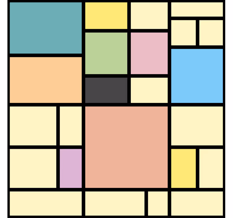 Geometric wallpaper in bright geometry - TenStickers