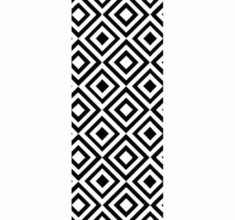 Geometric wallpaper in black and white - TenStickers