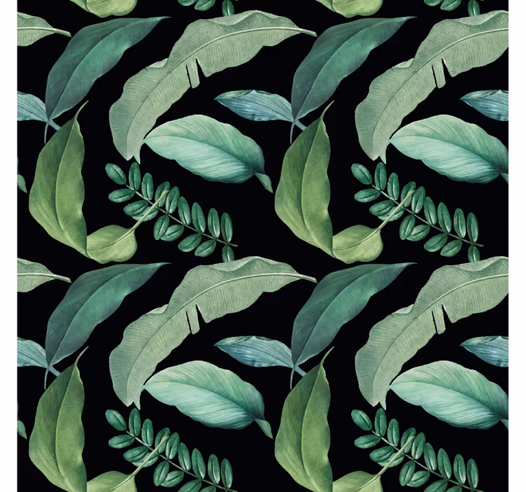 Nature wallpaper leafy green botanic design - TenStickers
