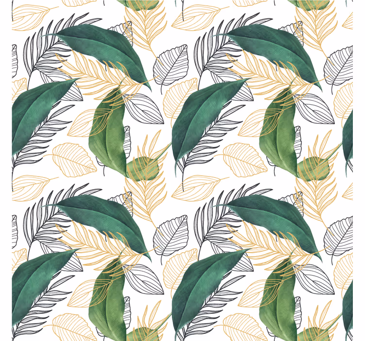 Nature wallpaper with lush foliage design - TenStickers